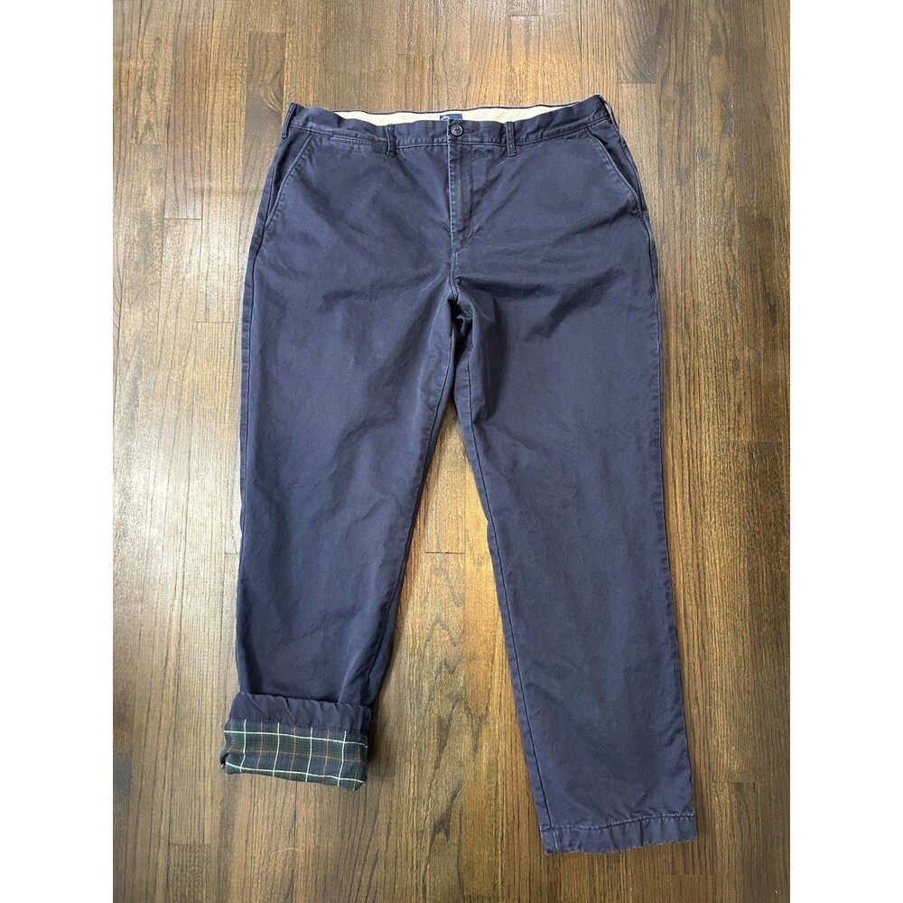 J.Crew Classic Straight Cabin Pants Chino Flannel Lined Navy Men’s 38x32